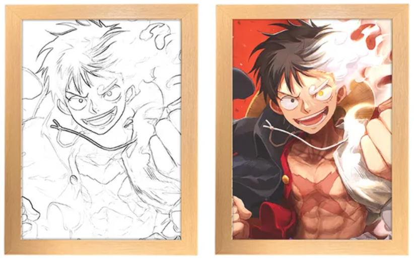Pirate King’s Voyage | Straw Hat Captain LED Painting