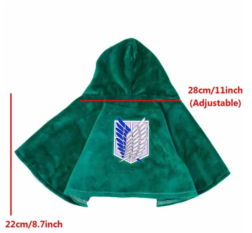 Sweat à capuche avec cape de chat du Survey Corps de l'Attaque des Titans Cosplay