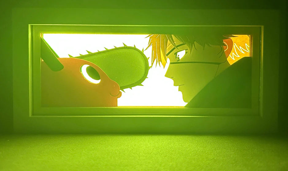 Chainsawan Denji &amp; Pochita Lichtbox