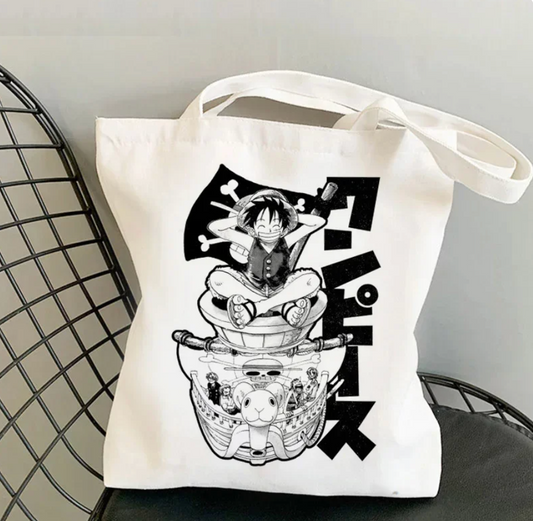 Pirate King’s Voyage Straw Hat Captain On Ship Tote Bag