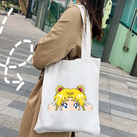 Sailor Moon ist egal Einkaufstasche (weiß)