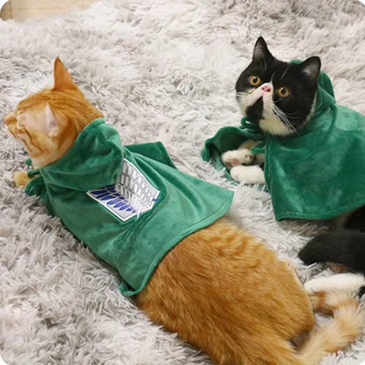 Sweat à capuche avec cape de chat du Survey Corps de l'Attaque des Titans Cosplay