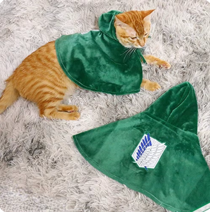 Sweat à capuche avec cape de chat du Survey Corps de l'Attaque des Titans Cosplay