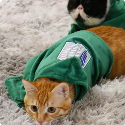 Sweat à capuche avec cape de chat du Survey Corps de l'Attaque des Titans Cosplay