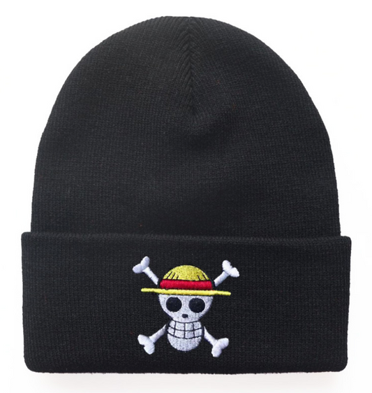 Beanie mit Jolly Roger-Stickerei aus Strohhut von One Piece