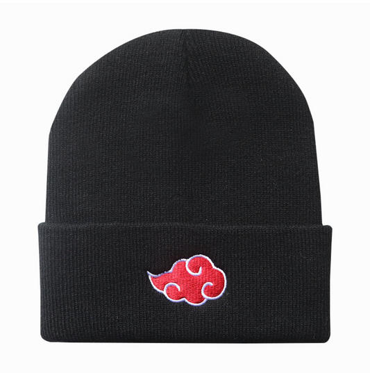 Hidden Leaf Shinobi Akatsuki Cloud Embroidered Beanie