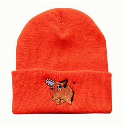 Devil Hunters Pochita Embroidered Beanie