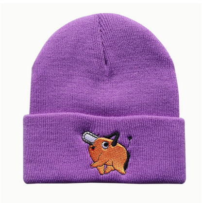 Devil Hunters Pochita Embroidered Beanie