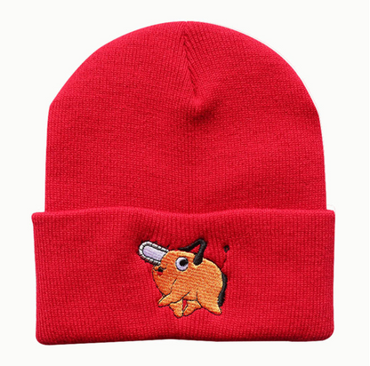 Devil Hunters Pochita Embroidered Beanie