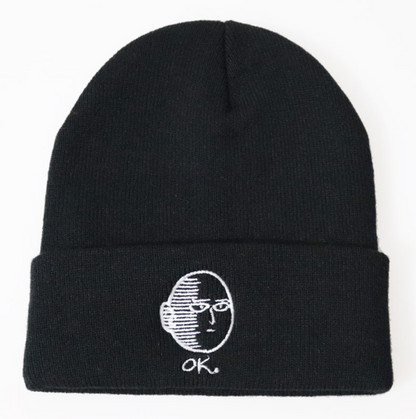 Hero With One Strike "OK" Embroidered Beanie