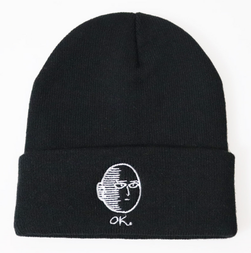 Hero With One Strike "OK" Embroidered Beanie