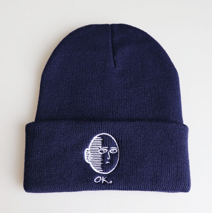 Hero With One Strike "OK" Embroidered Beanie