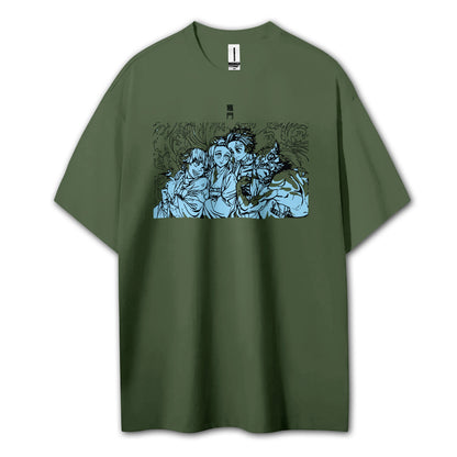 Blade of the Demon Hunters Tanjiro's Squad T-Shirt