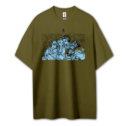 Blade of the Demon Hunters Tanjiro's Squad T-Shirt