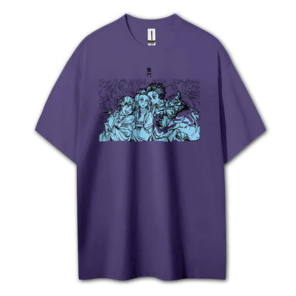 Blade of the Demon Hunters Tanjiro's Squad T-Shirt