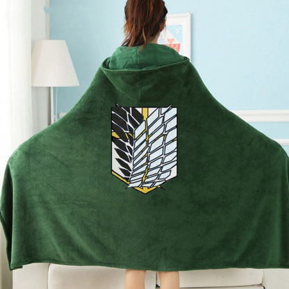 Titan Siege Survey Corps Blanket Hoodie