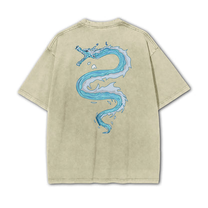Blade of Demon Hunters Water Hashira Tomiyoka Water Dragon Vintage T-Shirt