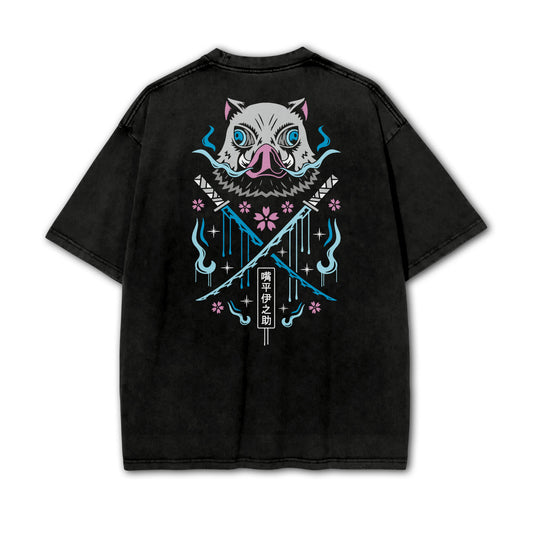 Blade of Demon Hunters Boar Head Fighter V2 Vintage T Shirt