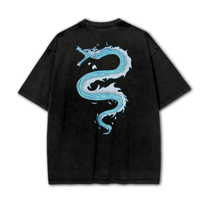Blade of Demon Hunters Water Hashira Tomiyoka Water Dragon Vintage T-Shirt