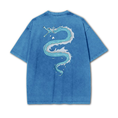 Blade of Demon Hunters Water Hashira Tomiyoka Water Dragon Vintage T-Shirt