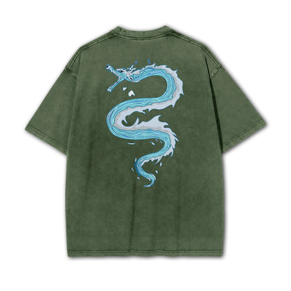 Blade of Demon Hunters Water Hashira Tomiyoka Water Dragon Vintage T-Shirt