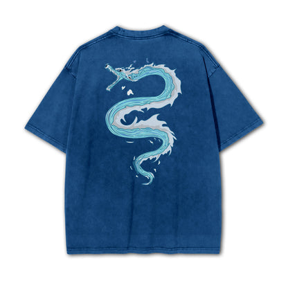 Blade of Demon Hunters Water Hashira Tomiyoka Water Dragon Vintage T-Shirt