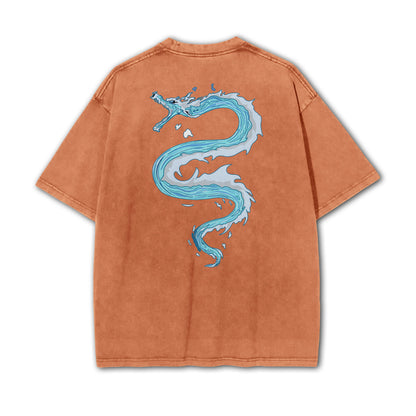 Blade of Demon Hunters Water Hashira Tomiyoka Water Dragon Vintage T-Shirt