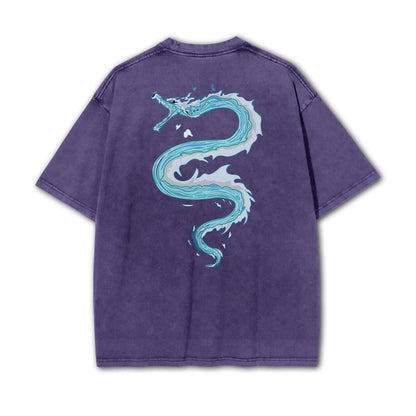 Blade of Demon Hunters Water Hashira Tomiyoka Water Dragon Vintage T-Shirt