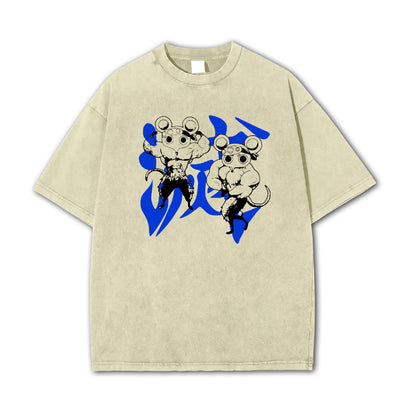 Blade of Demon Hunters Muscle Mice Vintage T-Shirt