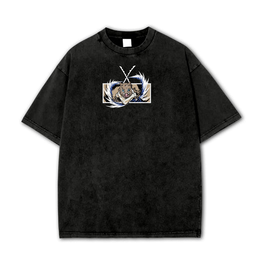 Blade of Demon Hunters Boar Head Fighter Hashibara Vintage T-Shirt