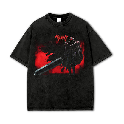 Dark Sword Saga Black Swordsman V9 Vintage T-Shirt