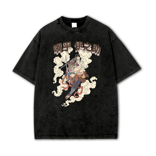 Blade of Demon Hunters Boar Head Fighter Hashibara V2 Vintage T-Shirt