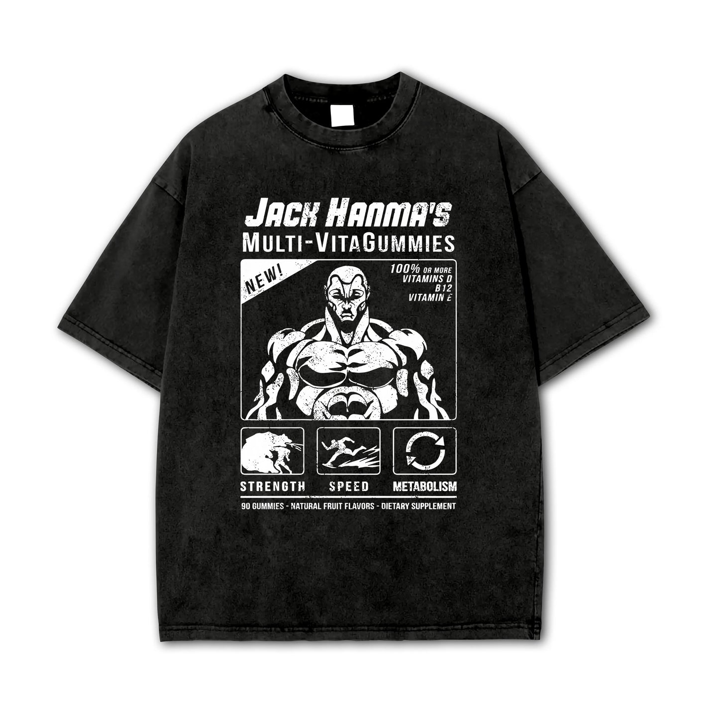 Baki-T-shirt Multi-VitaGummies de Jack Hanma