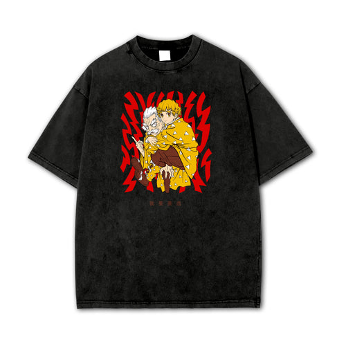Blade of Demon Hunters Thunder Breather Master Vintage T-Shirt
