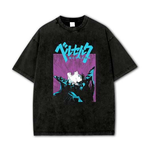 Dark Sword Saga Black Swordsman V8 Vintage T-Shirt