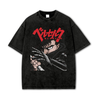 Dark Sword Saga Black Swordsman V3 Vintage T-Shirt