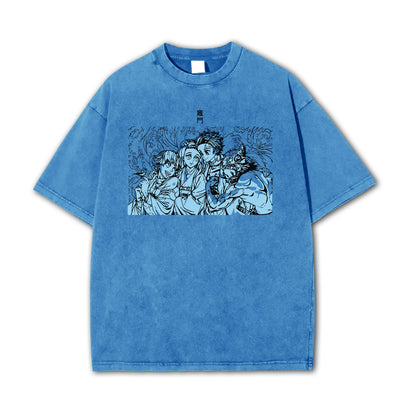 Blade of Demon Hunters Water Breathing Swordsman Squad Vintage T-Shirt