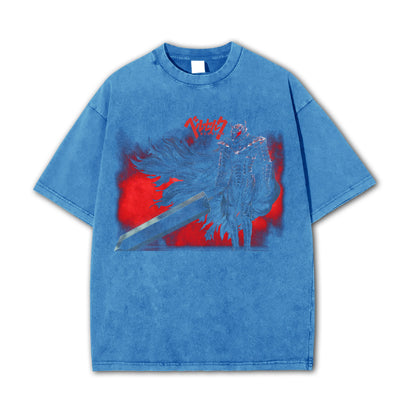 Dark Sword Saga Black Swordsman V9 Vintage T-Shirt