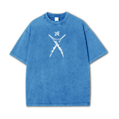 Blade of Demon Hunters Sanemi Shinazugawa Vintage T-Shirt