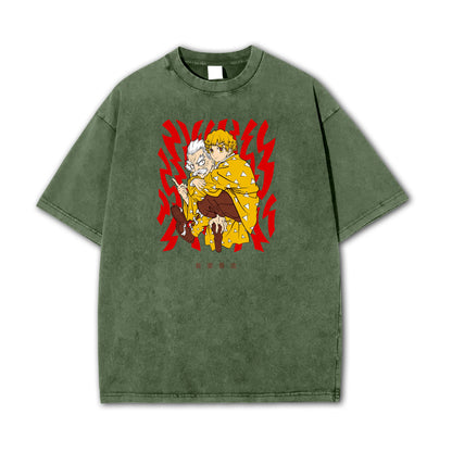 Blade of Demon Hunters Thunder Breather Master Vintage T-Shirt