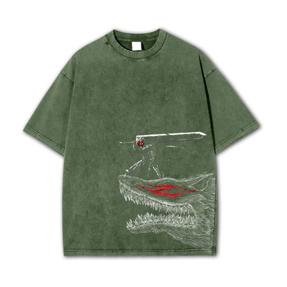 Dark Sword Saga Swordsman V3 Vintage T-Shirt