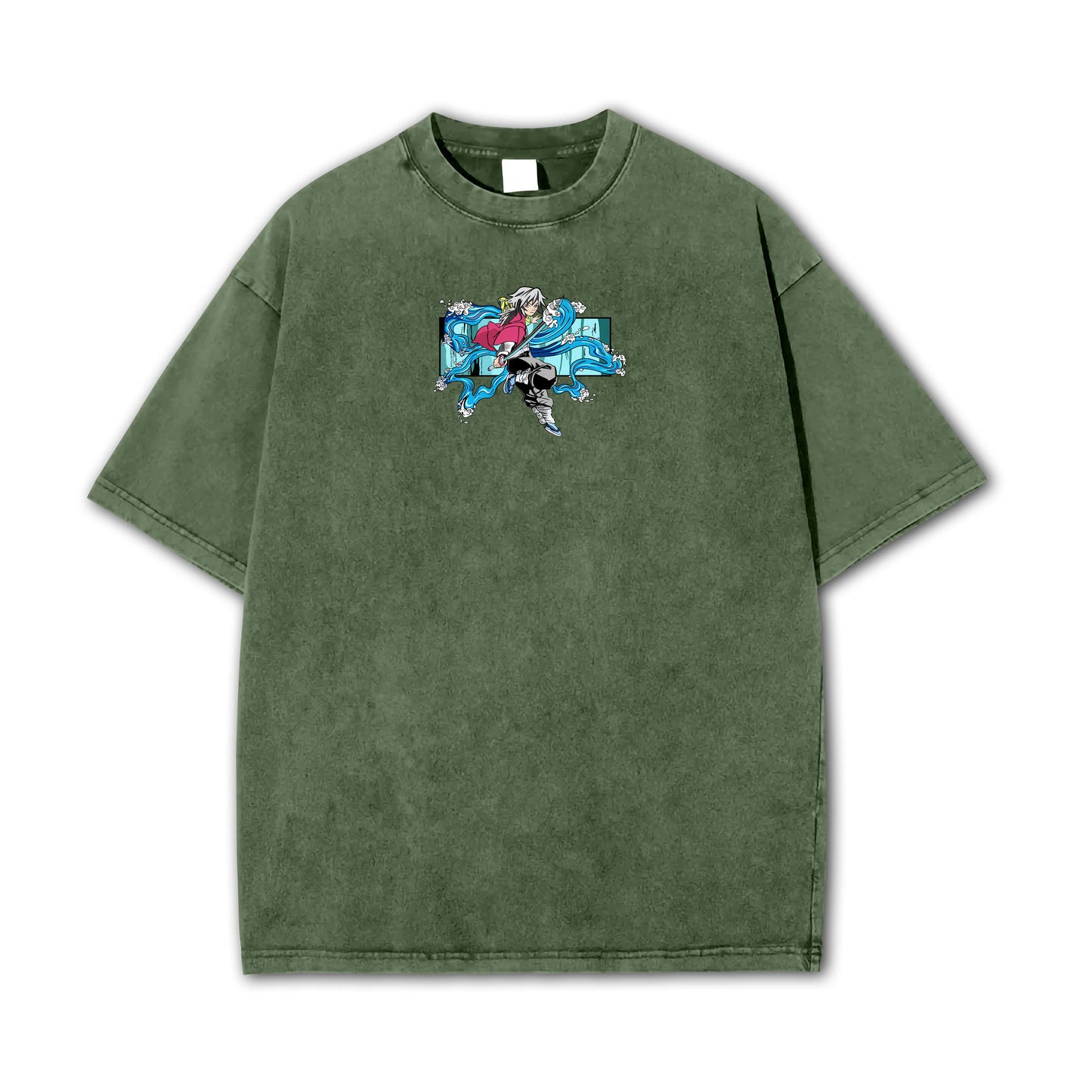 Blade of Demon Hunters Water Hashira Tomiyoka Water Dragon Vintage T-Shirt