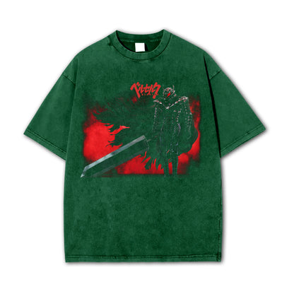 Dark Sword Saga Black Swordsman V9 Vintage T-Shirt