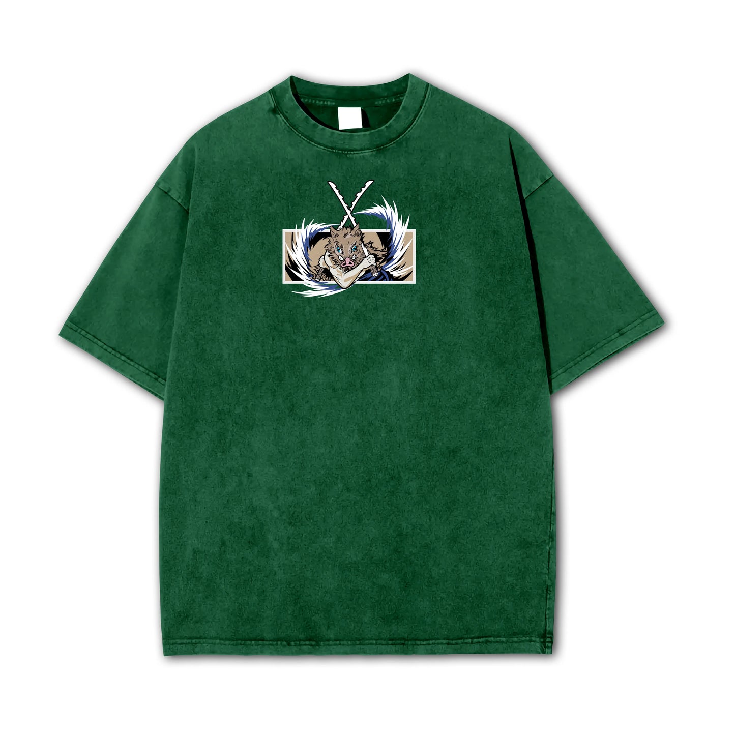 Blade of Demon Hunters Boar Head Fighter Hashibara Vintage T-Shirt