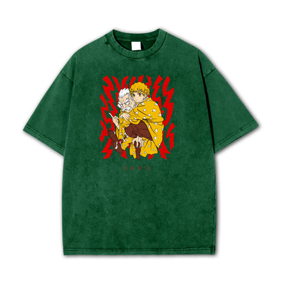 Blade of Demon Hunters Thunder Breather Master Vintage T-Shirt