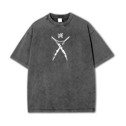 Blade of Demon Hunters Sanemi Shinazugawa Vintage T-Shirt