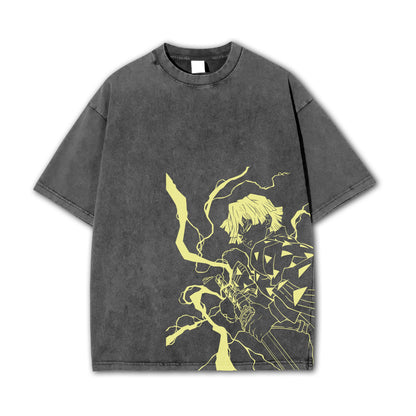 Blade of Demon Hunters Thunder Breather V2 Vintage T-Shirt