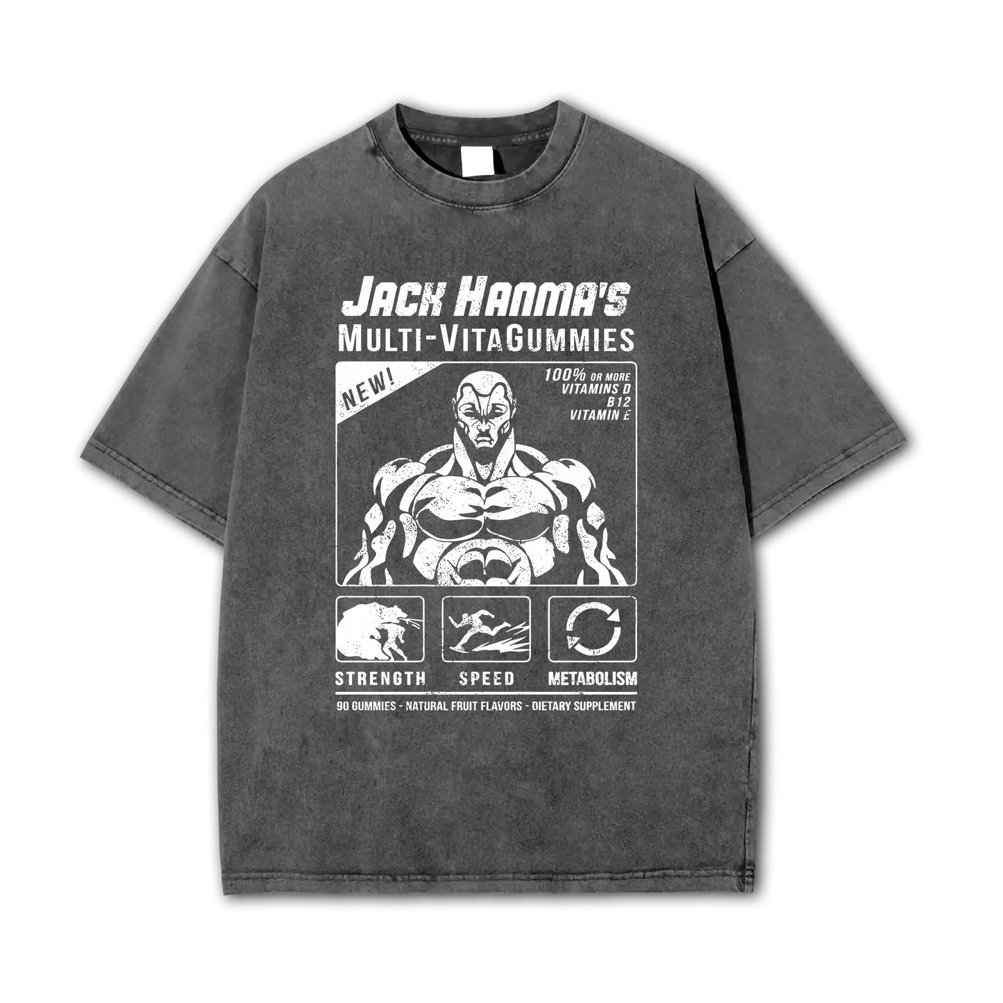 Baki-T-shirt Multi-VitaGummies de Jack Hanma
