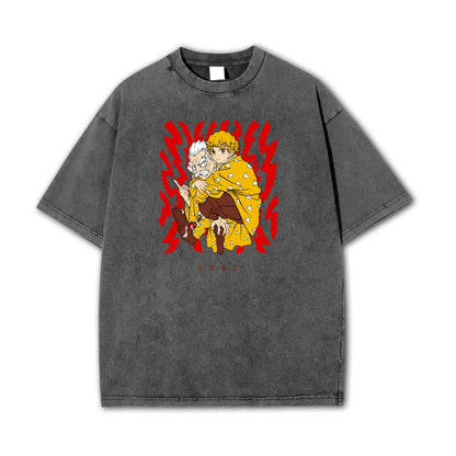 Blade of Demon Hunters Thunder Breather Master Vintage T-Shirt