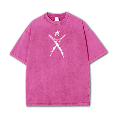 Blade of Demon Hunters Sanemi Shinazugawa Vintage T-Shirt